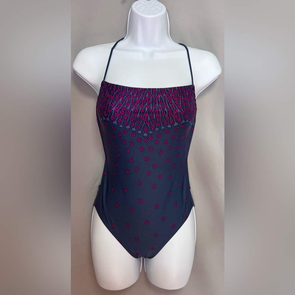MARC JACOBS CHRISSIE'S 1 PC MAILLOT BATHING SUIT SWIMSUIT BLUE PINK $151*NWT-S‎